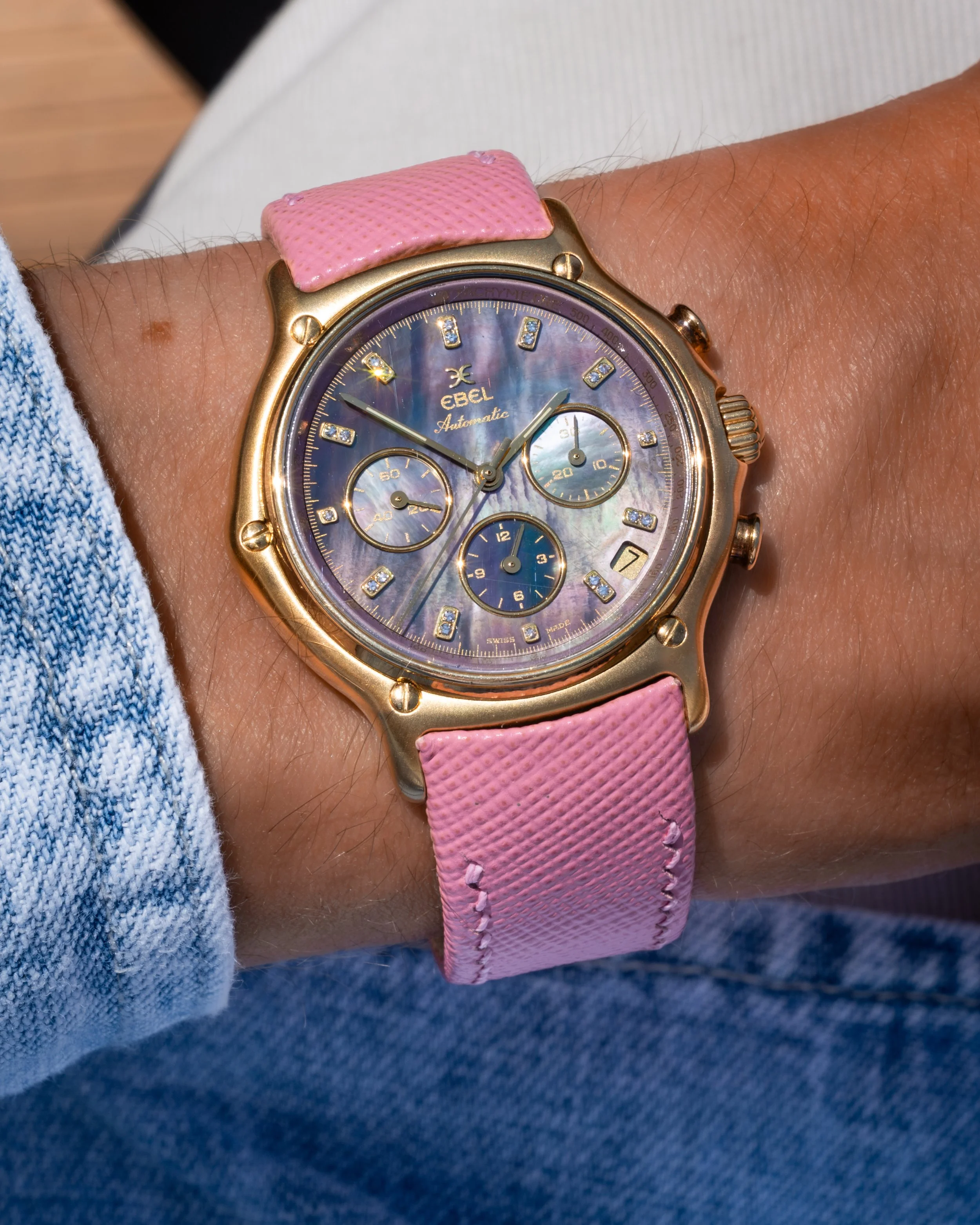 1990's Ebel El Primero Chronograph 8134901 Dark Mother-Of-Pearl